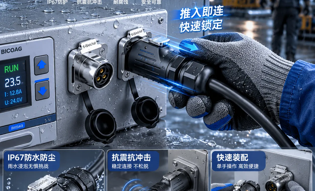 现场更稳更省心的防水连接方案:推入式与螺纹锁紧的选型思路与场景实践