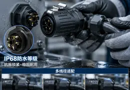 防水连接器选型避坑指南：多线径适配技术如何解决工业场景的老大难？