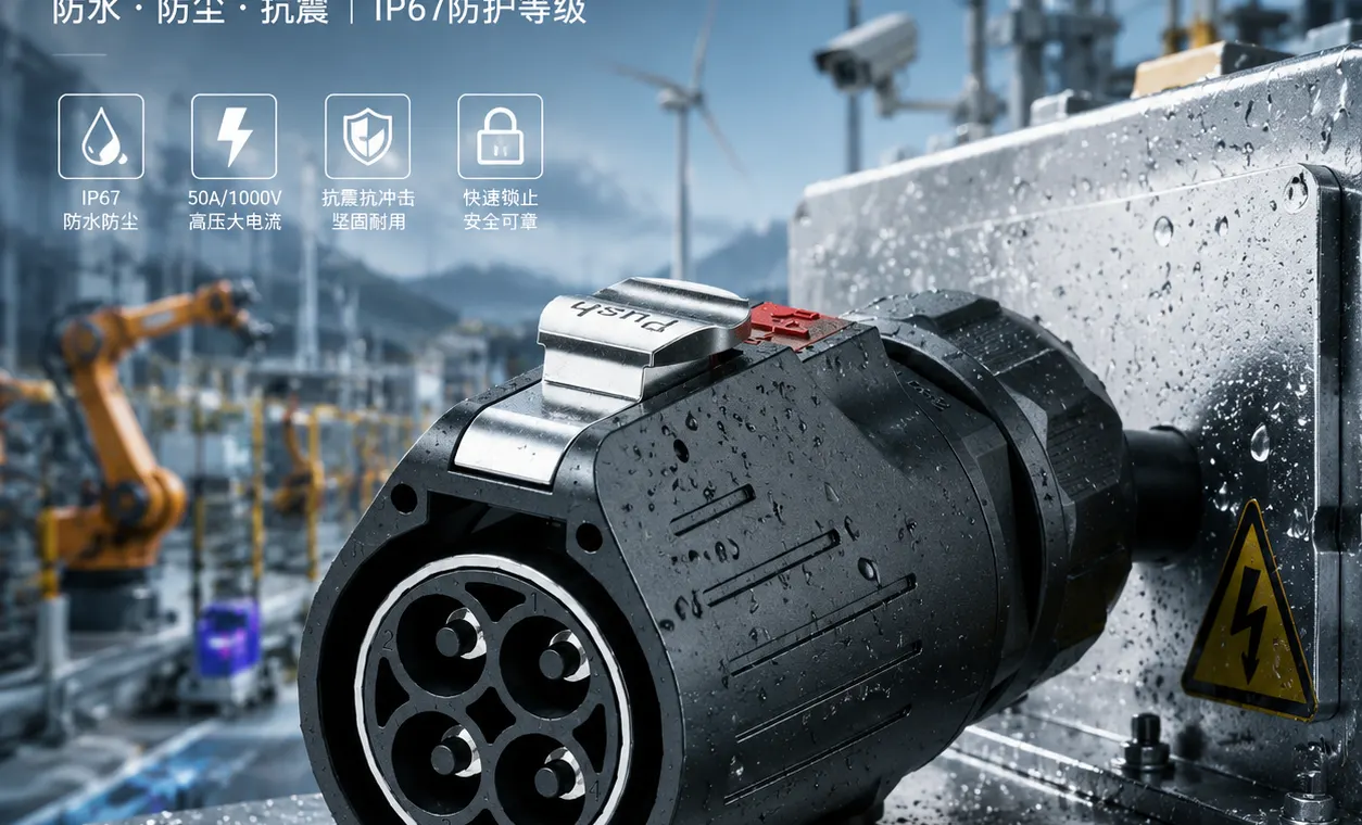 防水连接器为什么总是决定现场稳定性|深圳防水连接器厂家 EW-LP32 四芯 50A 高压防护电源连接器解析