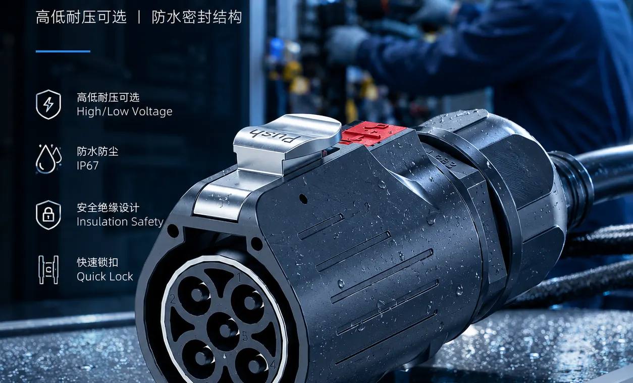 深圳防水连接器厂家高低耐压可选 EW-LP32 绝缘安全连接器