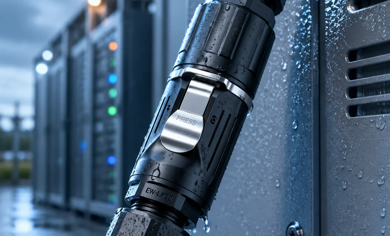 数据中心与户外机柜为什么更需要防水连接器:从工况到EW-LP20选型要点